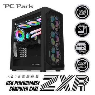 PC Park ZXR ARGB電腦機殼-黑